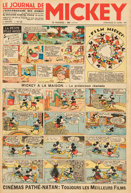 Hake's - MICKEY MOUSE JOURNAL WEEKLY PUBLICATION FRENCH HARDCOVER ANNUAL.