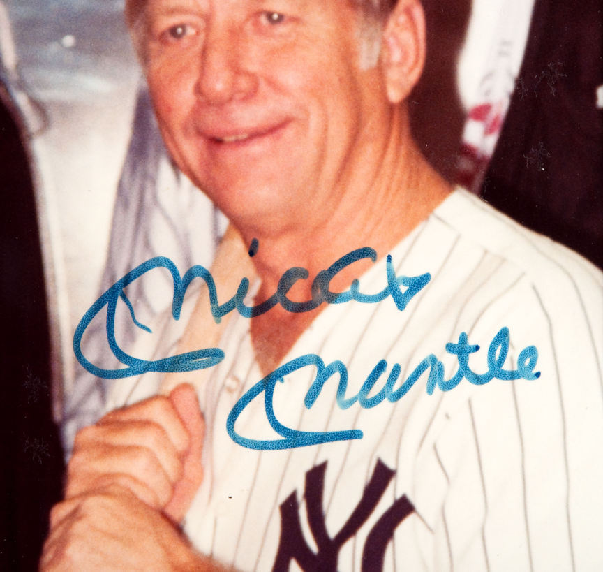 Lot Detail - Mickey Mantle & Don Mattingly Autographed Photo