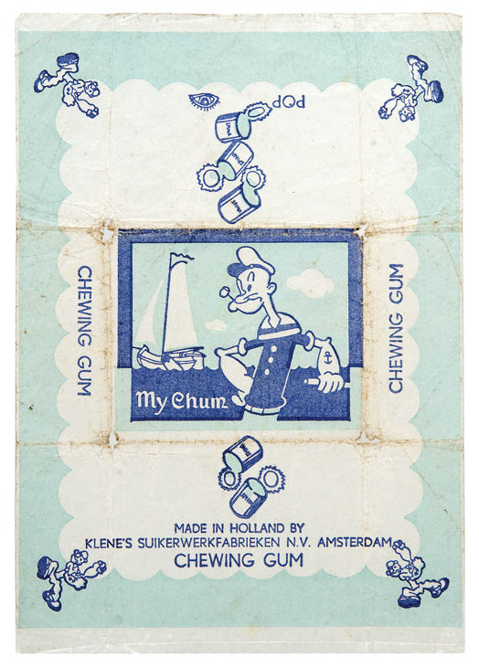 Hake's - POPEYE CHEWING GUM WRAPPER.