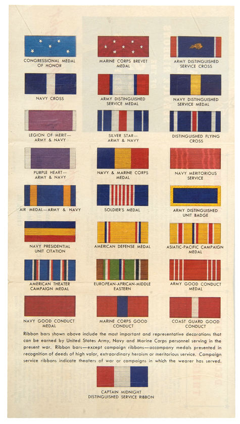 Hake's - “CAPTAIN MIDNIGHT DECORATIONS AND SERVICE RIBBONS OF THE U.S ...