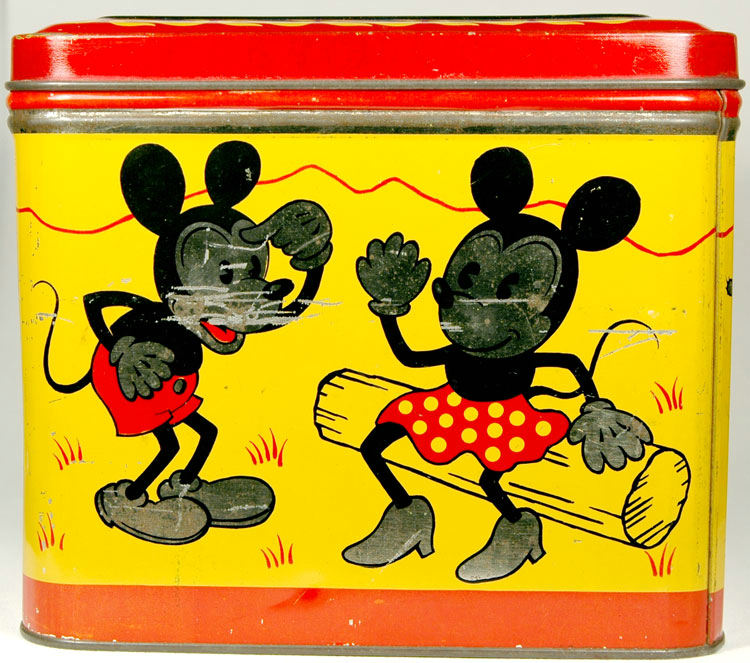 Hakes Mickey And Minnie Mouse Large 1930s Tin From Switzerland